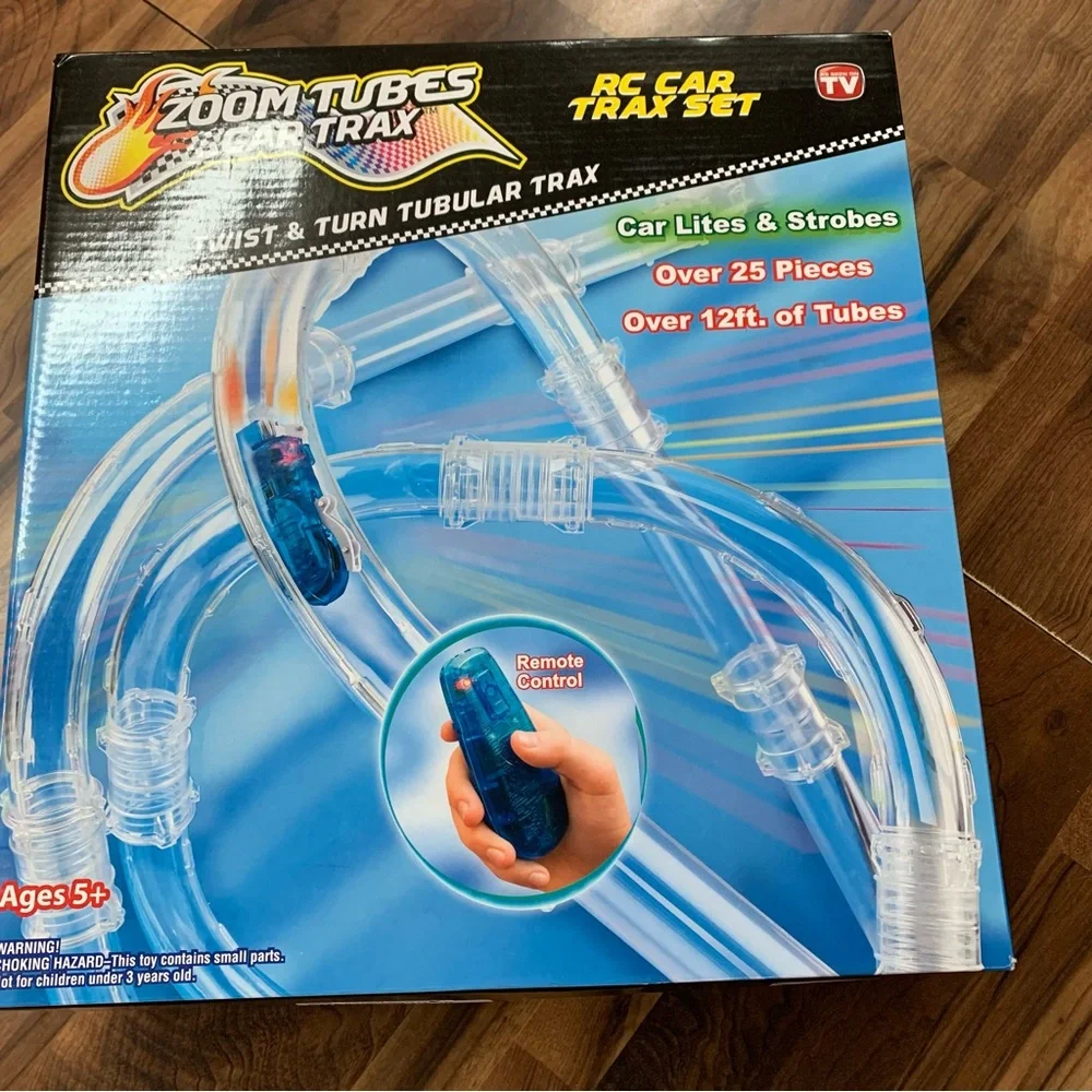 Zoom Tubes Car Trax RC Car Trax Set Twist Turn Tubular Trax Car Lites & Strobes